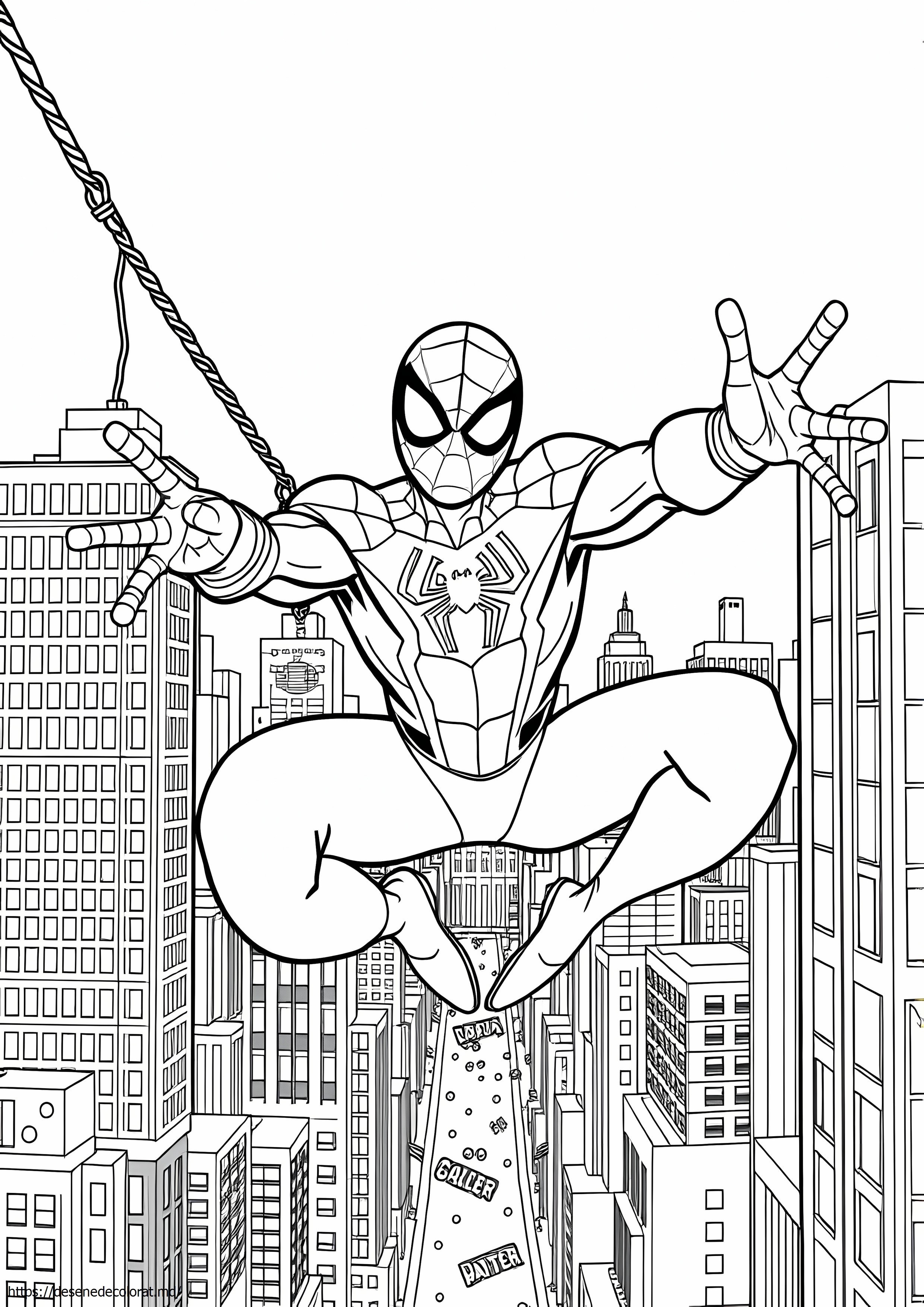 Pagini color spiderman tipărite