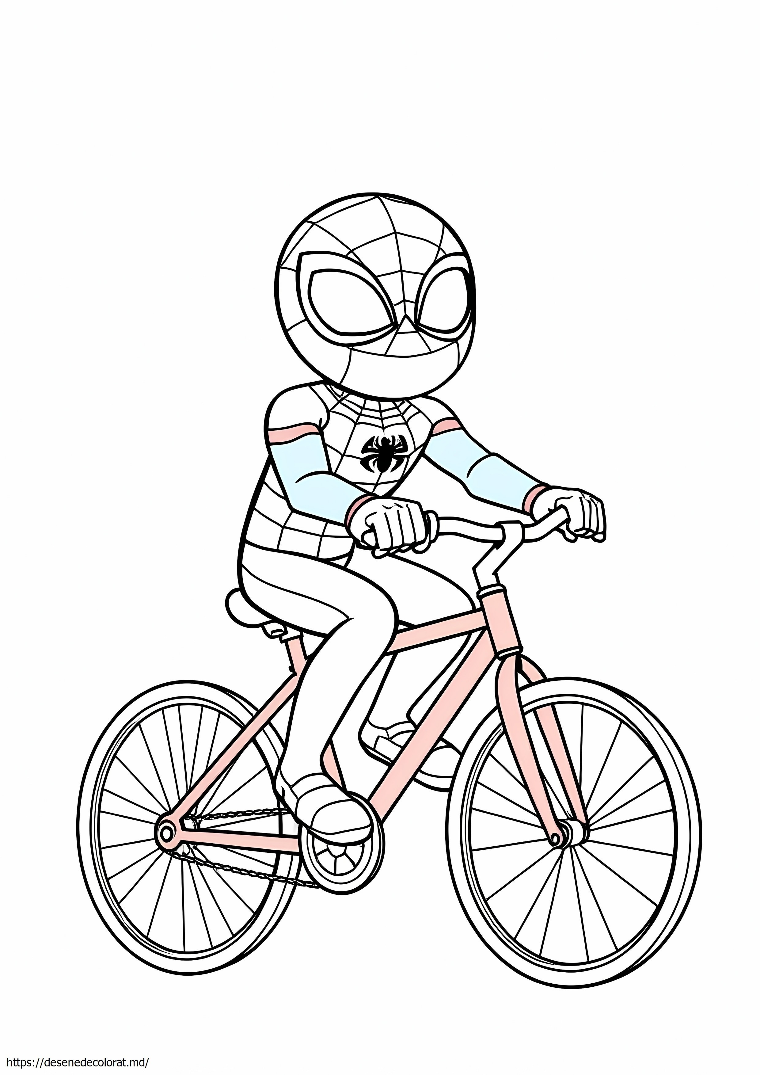 Spiderman pe bicicletă