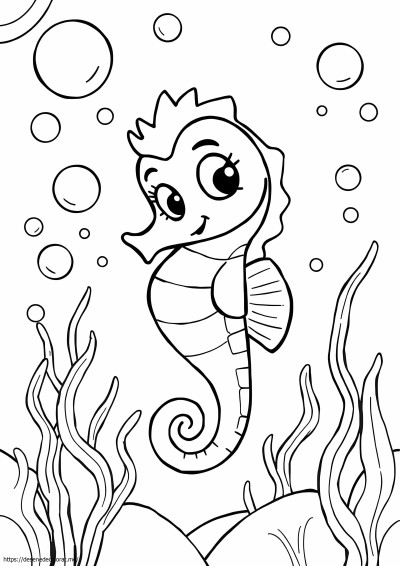 Cal de mare de desene animate