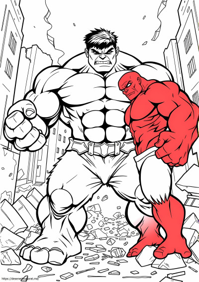 Hulk vs hulk roșu