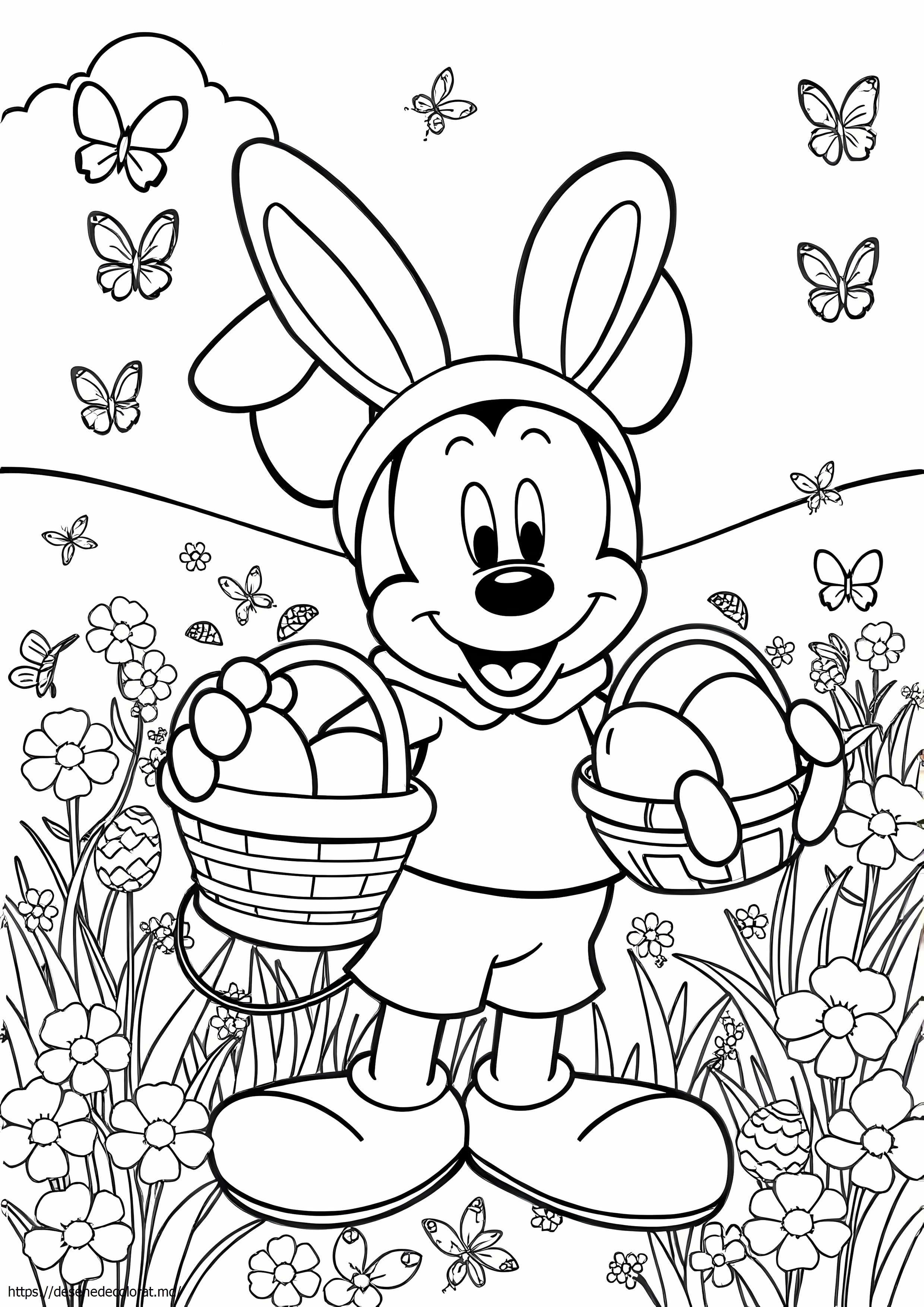 Mickey mouse paste desen de colorat