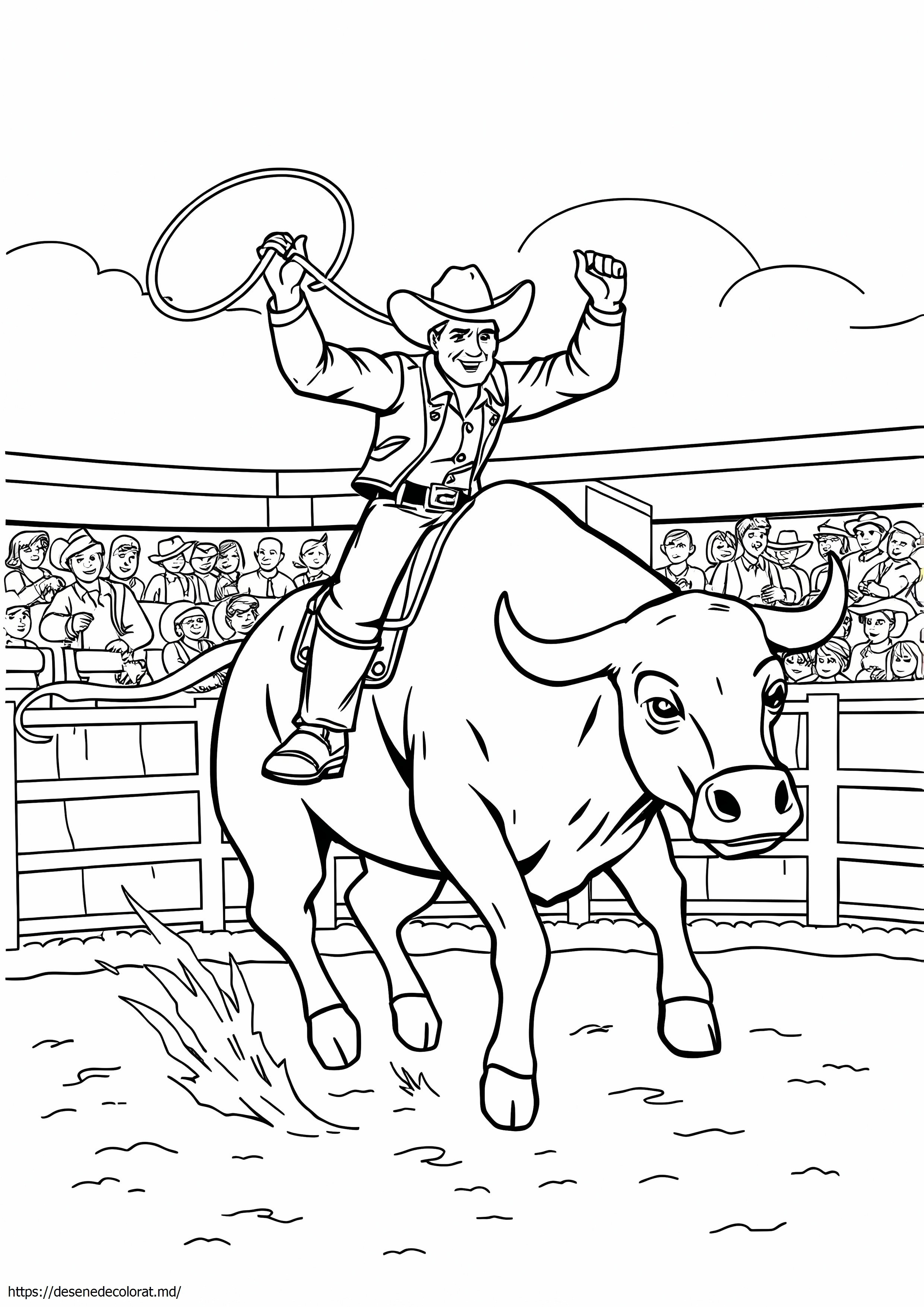 Rodeo de călărie cu tauri