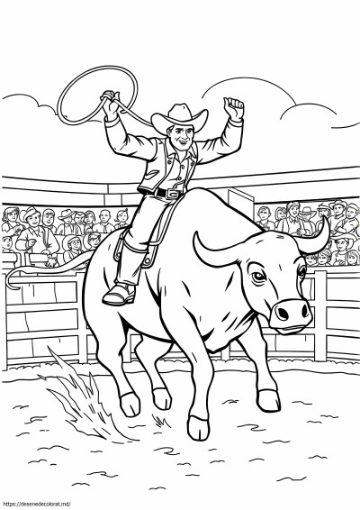 Rodeo de călărie cu tauri