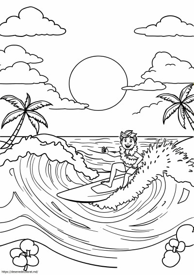 Surfing hawaian