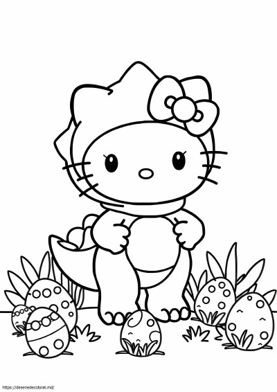 Dinozaur hello kitty