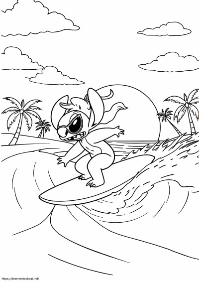 Surfing lilo și stitch