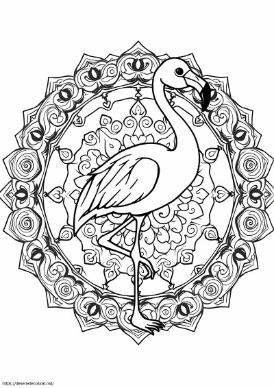 Mandala flamingo
