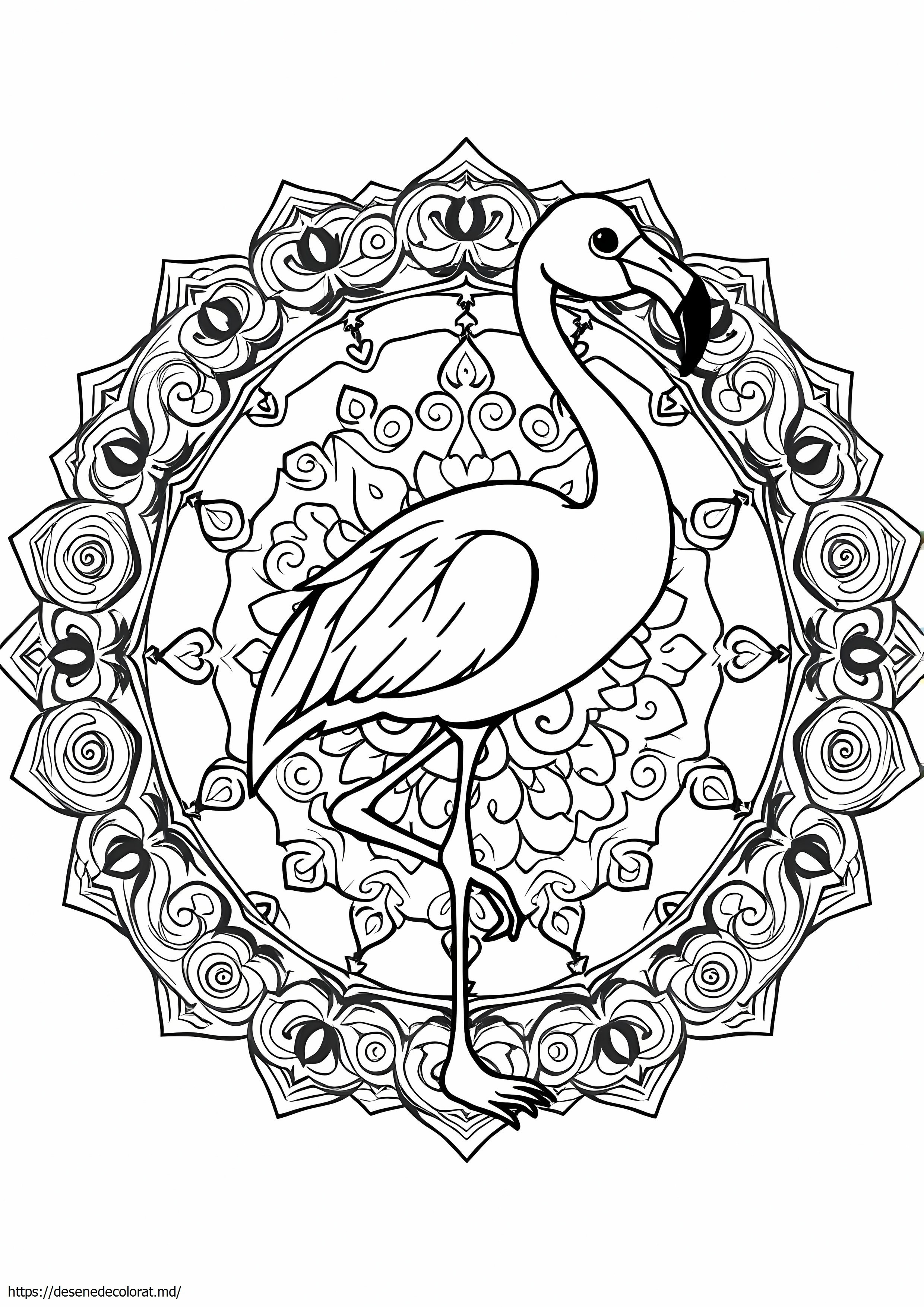 Mandala flamingo