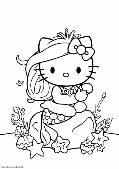 Prințesă sirenă hello kitty