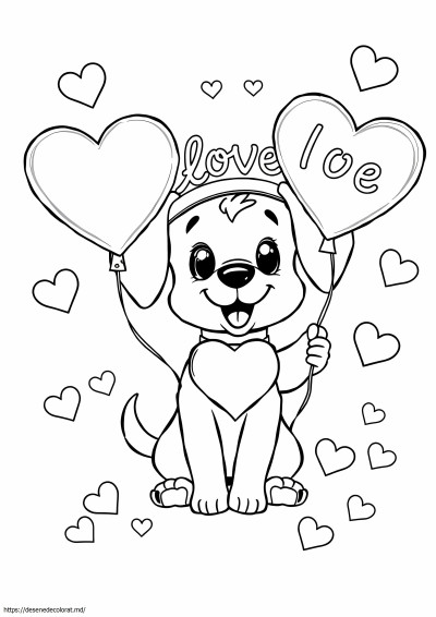 Cățeluș valentine