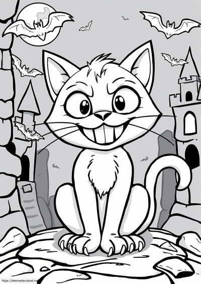 Pisica de desene animate infricosatoare