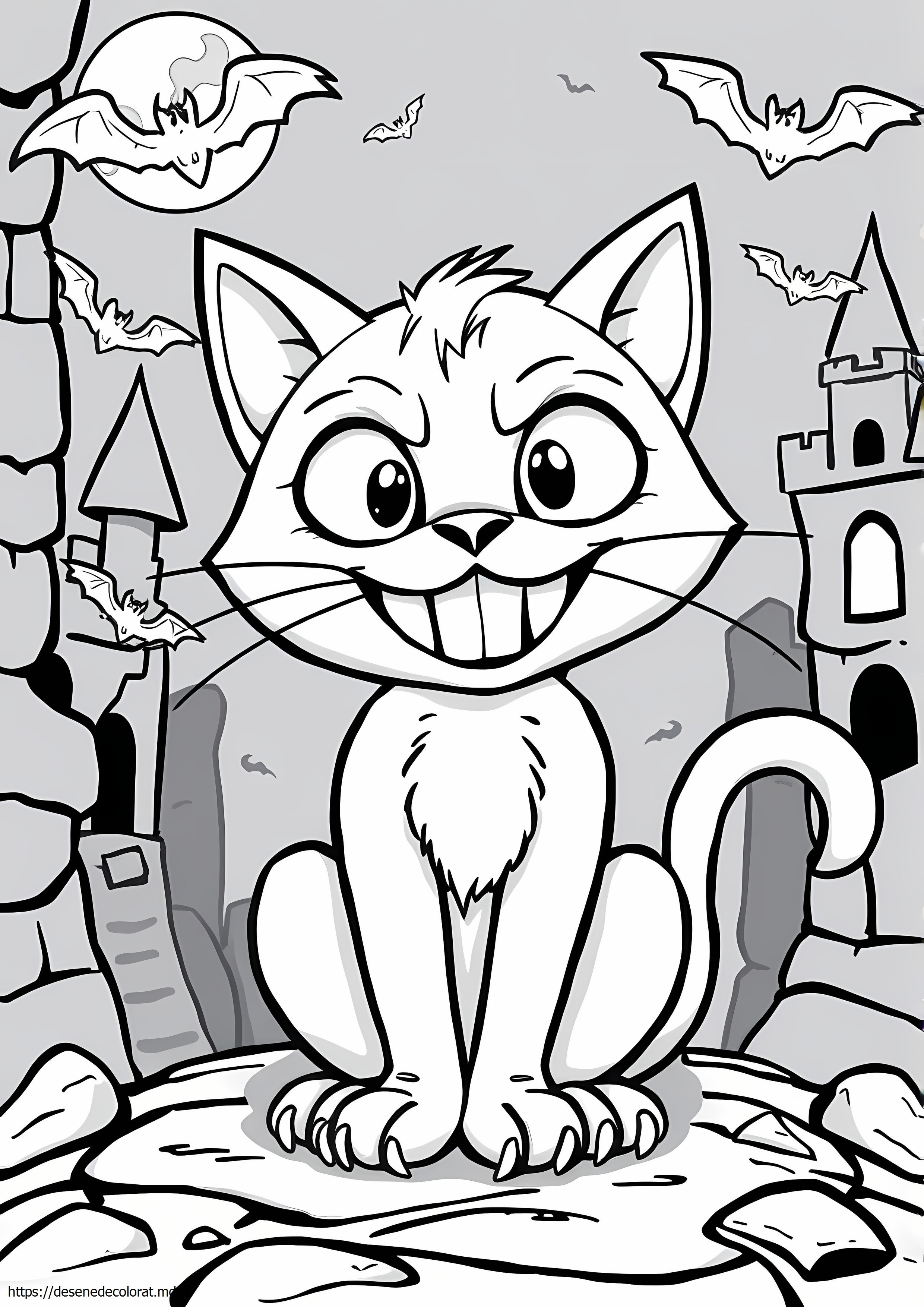 Pisica de desene animate infricosatoare