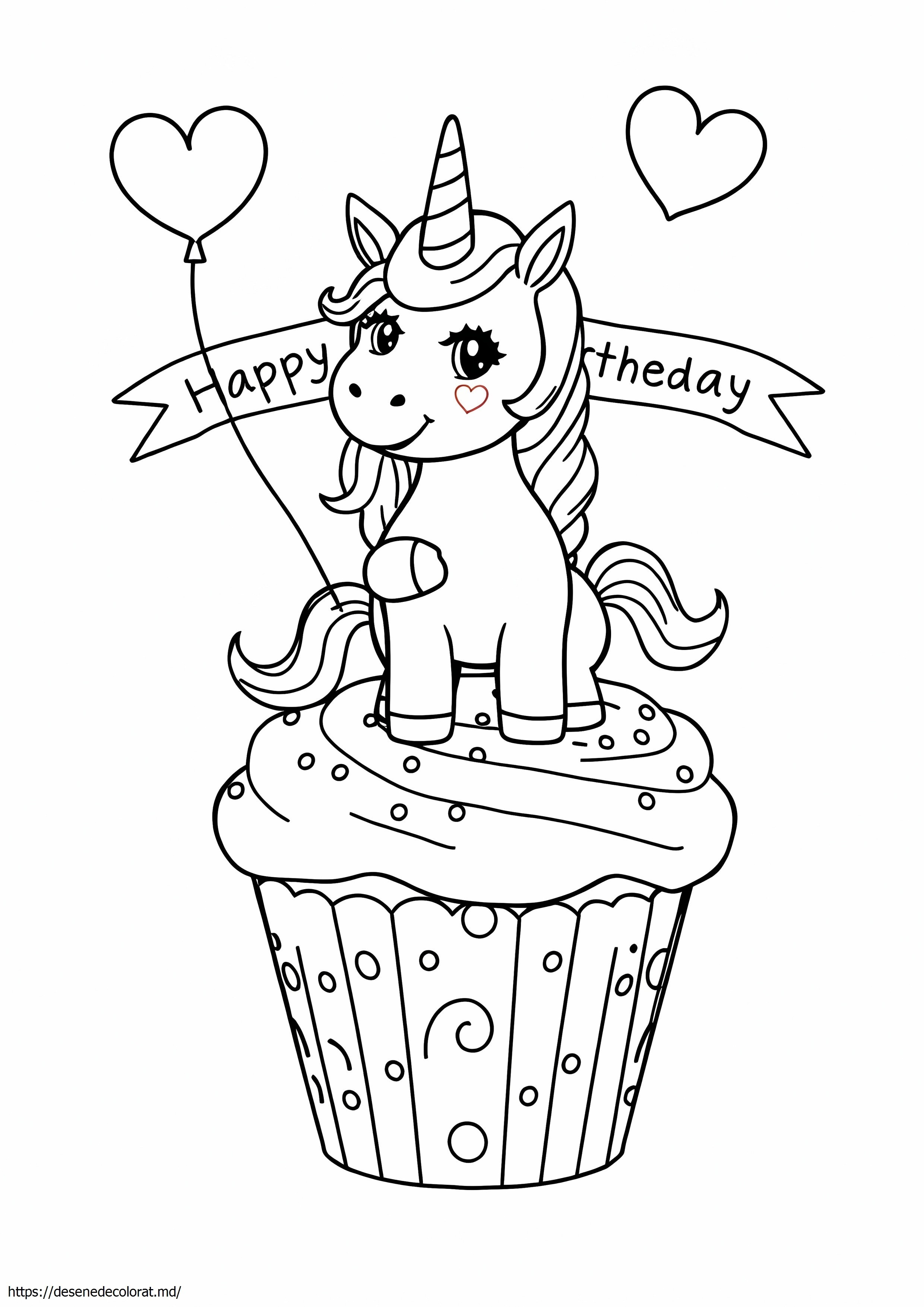Unicorn drăguț cupcake