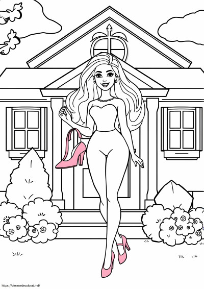 Barbie cu pantofii roz