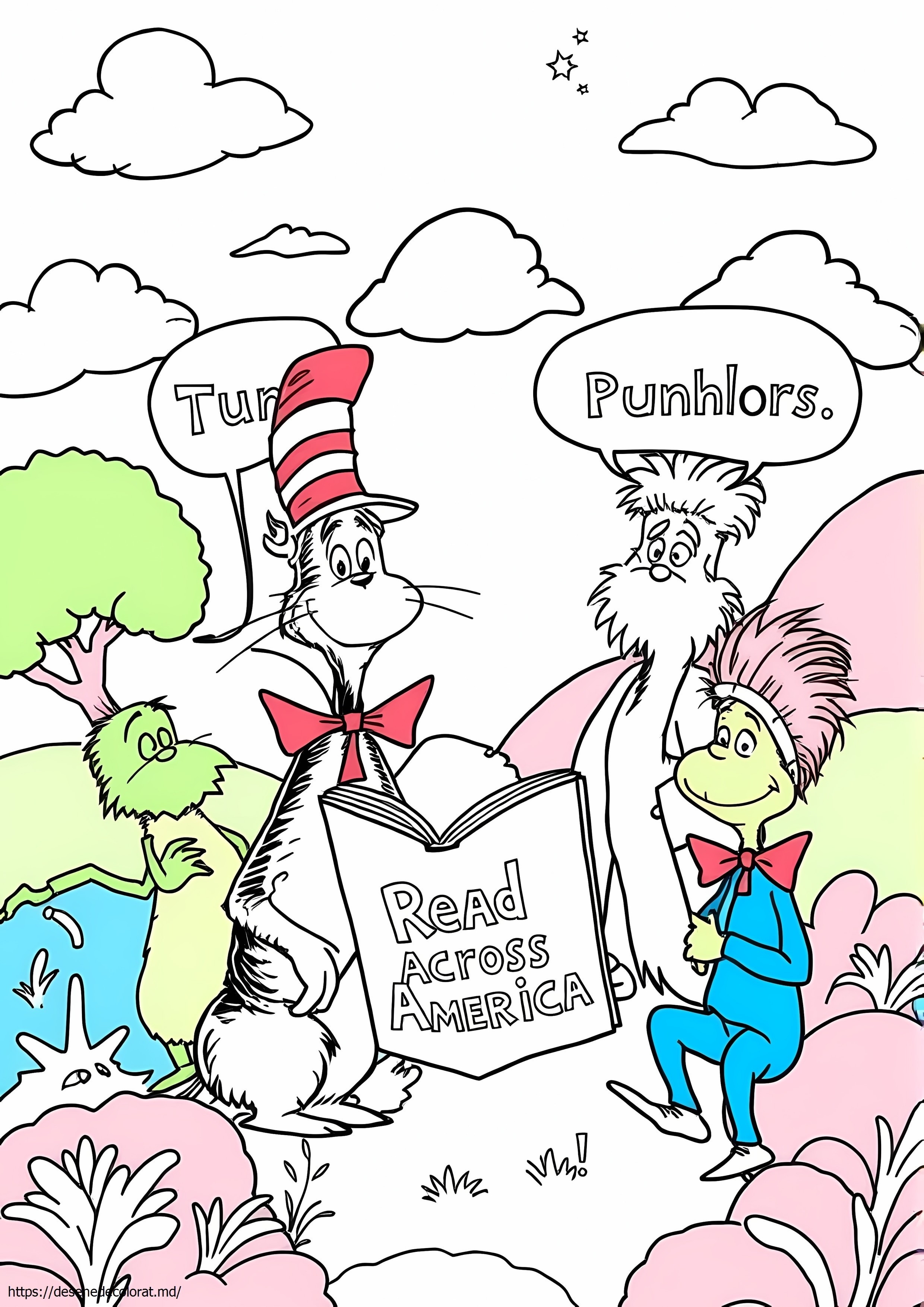Dr Seuss a citit prin America
