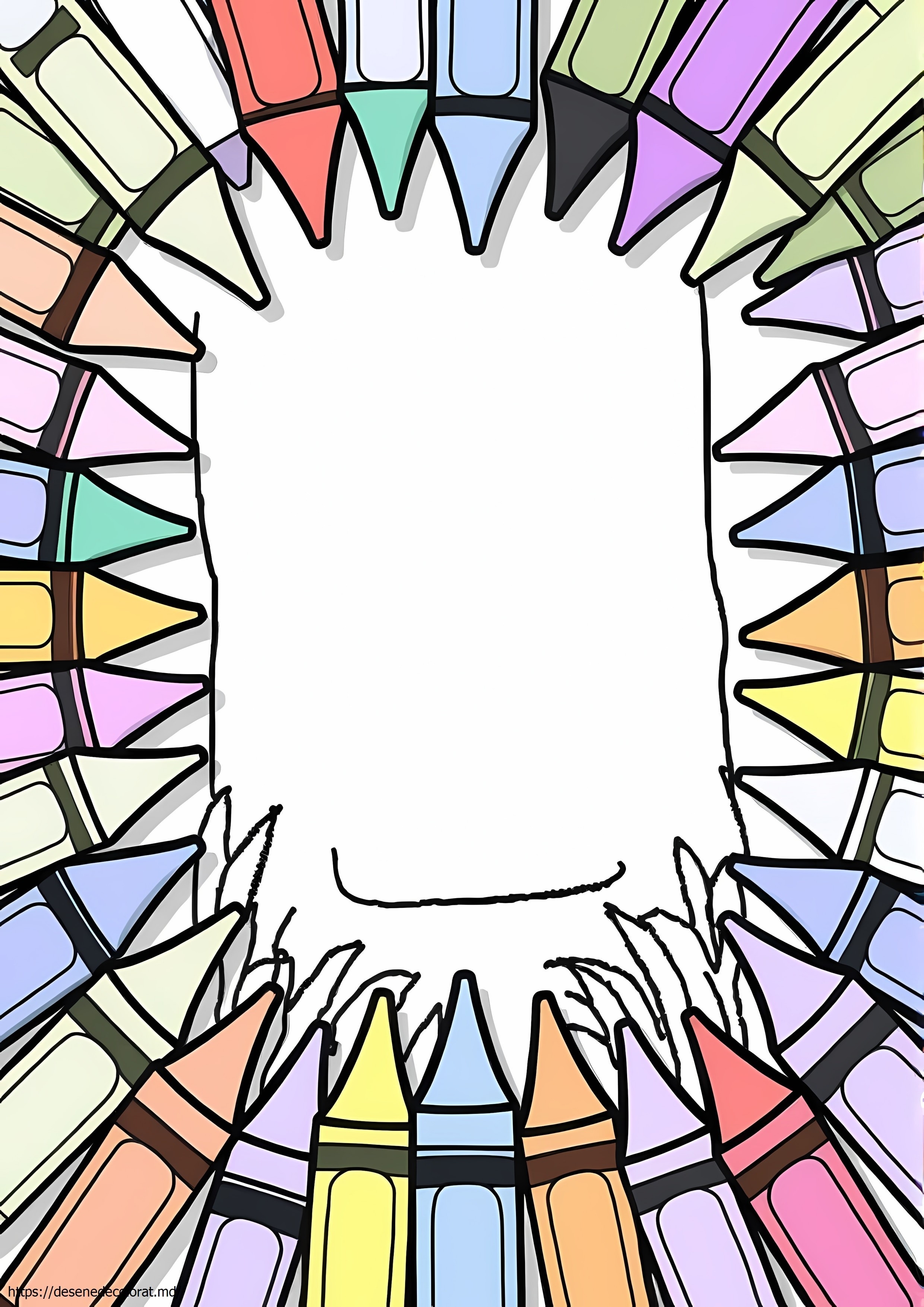 Imagini de colorat creion
