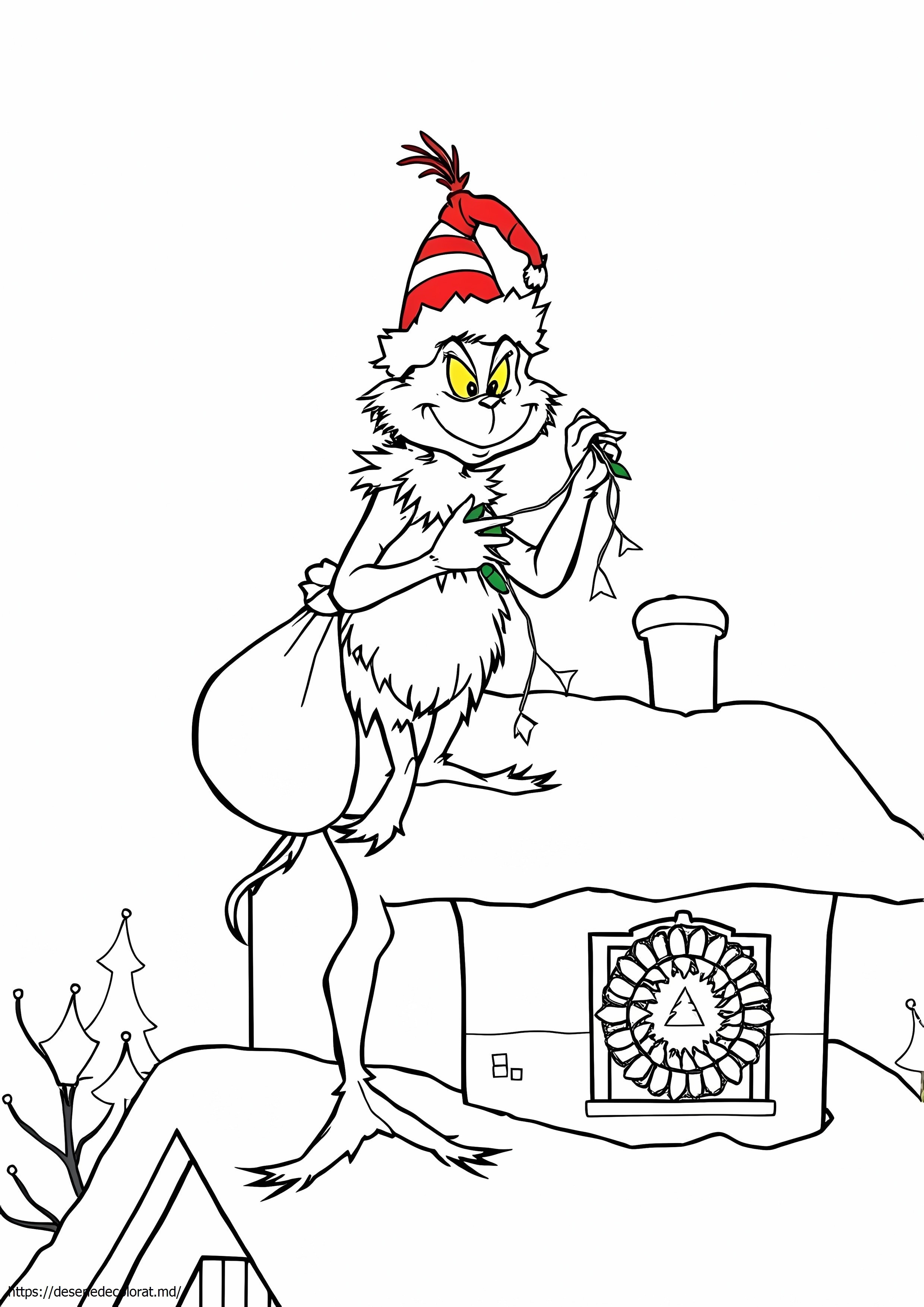 Grinch furând luminițele de Crăciun