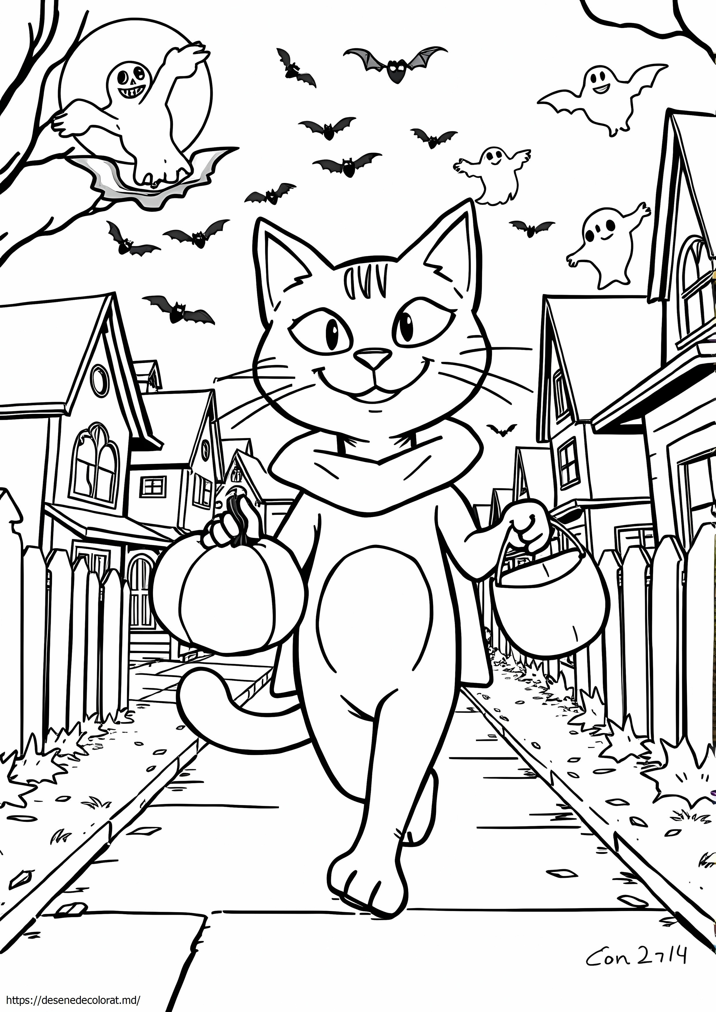 Pete pisica de Halloween