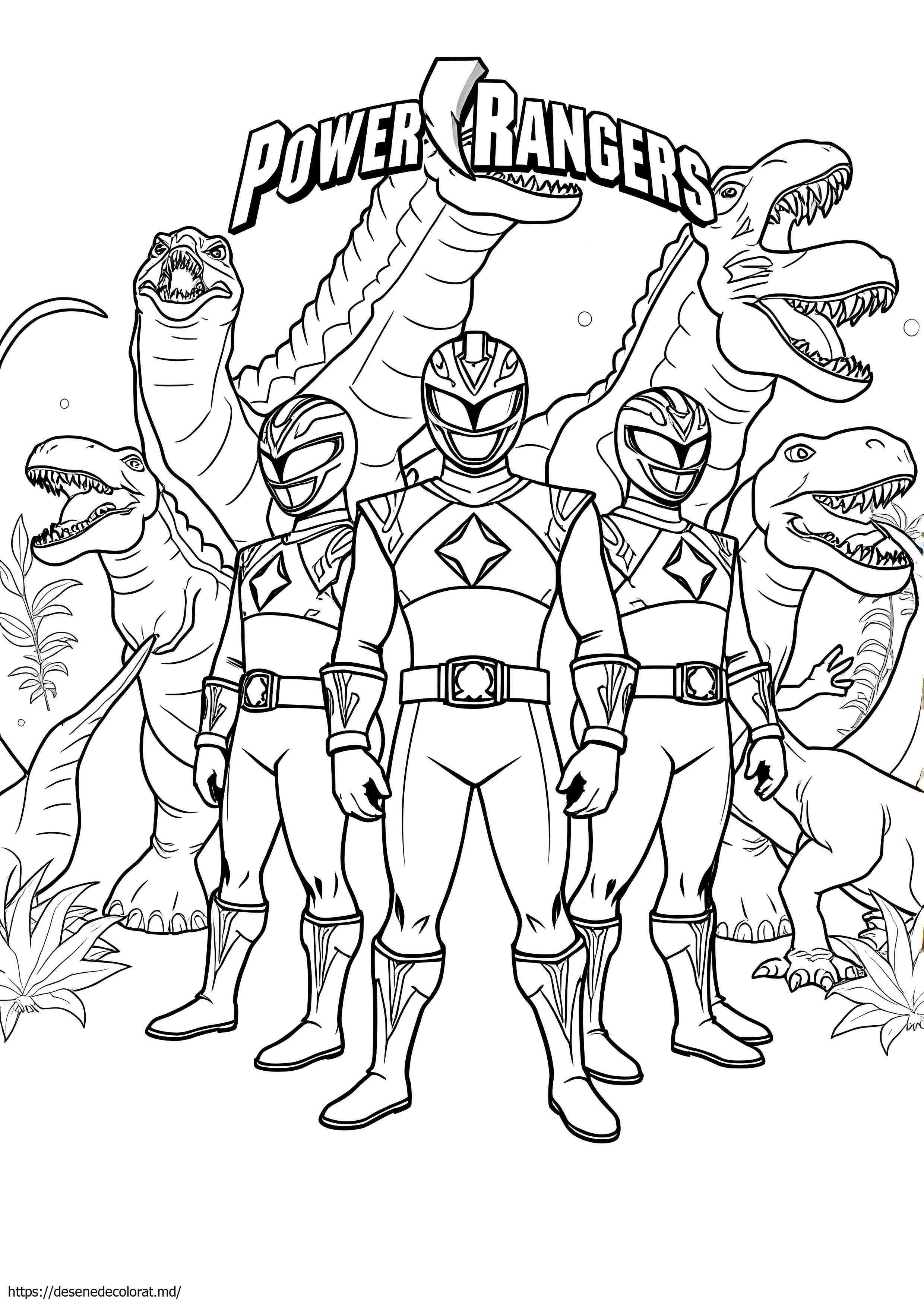 Toți power rangers dino se încarcă