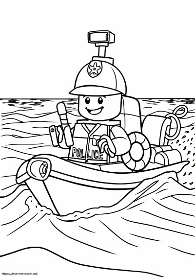 Barcă de poliție lego