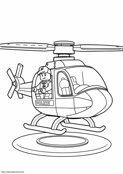 Elicopter de poliție lego