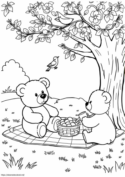 Picnic cu ursuleț de pluș