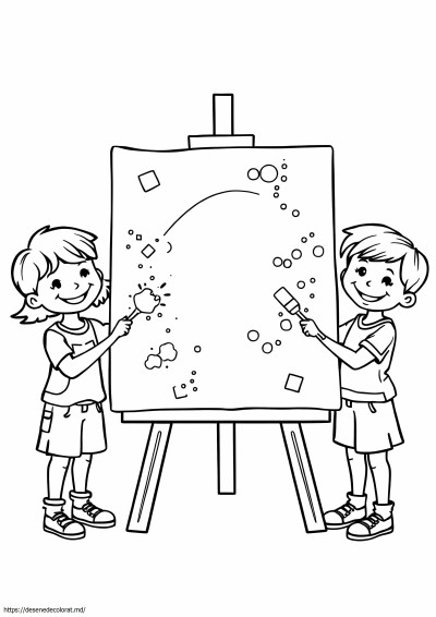 Copii picteaza