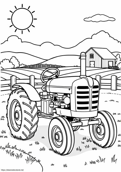 560 de pagini color pentru tractor Farmall
