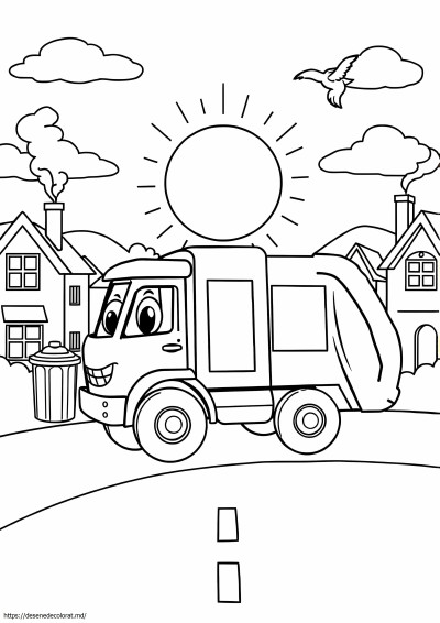 Clipart camion de gunoi