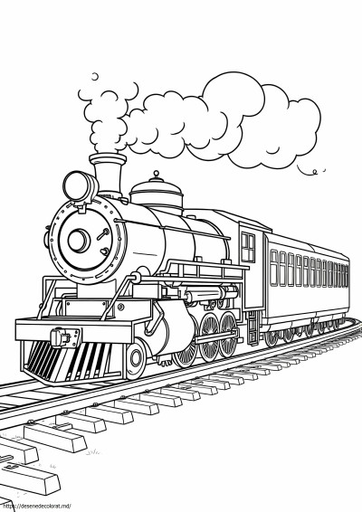Tren cu aburi realist