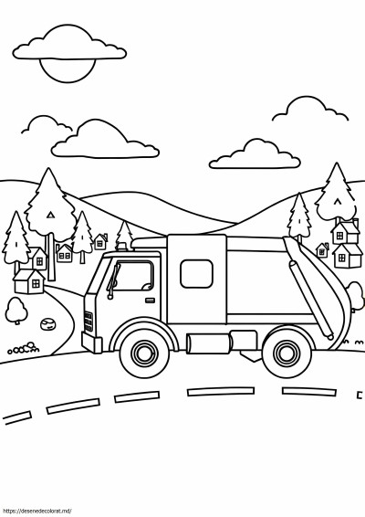 Camion de gunoi simplu