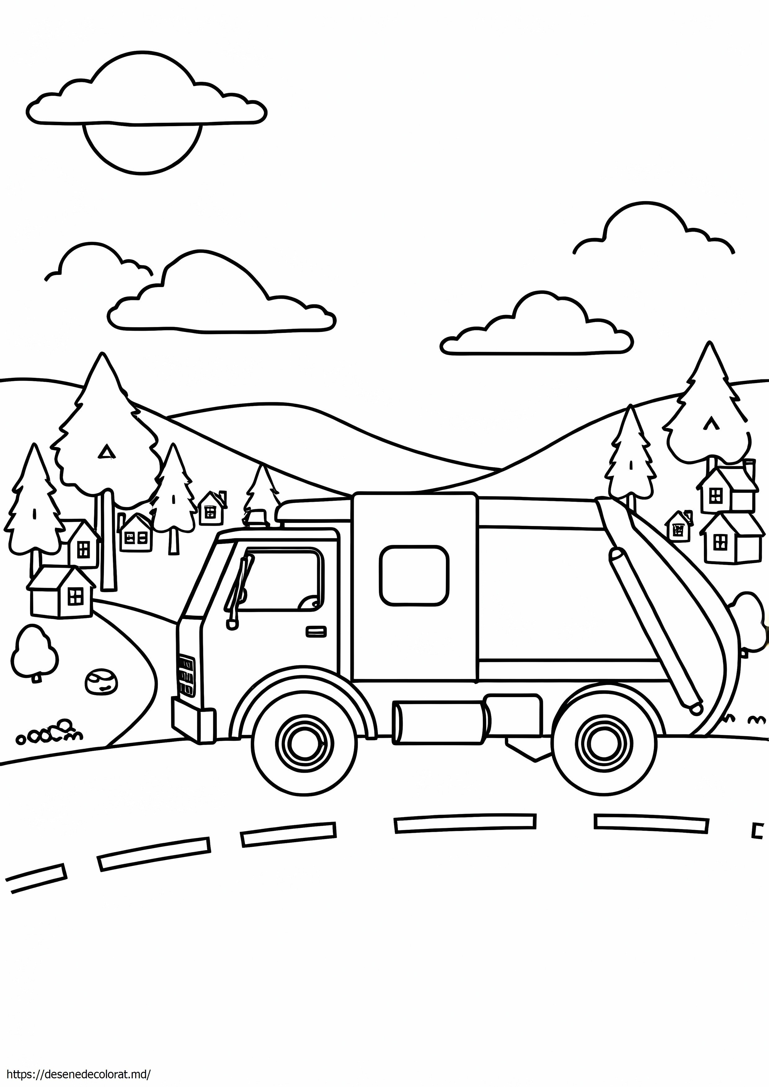 Camion de gunoi simplu