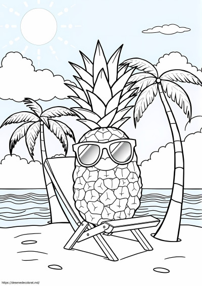 Ananas cu ochelari de soare