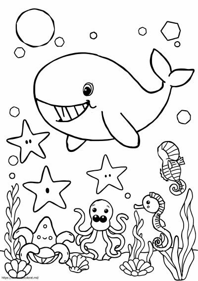 Creaturi marine din desene animate