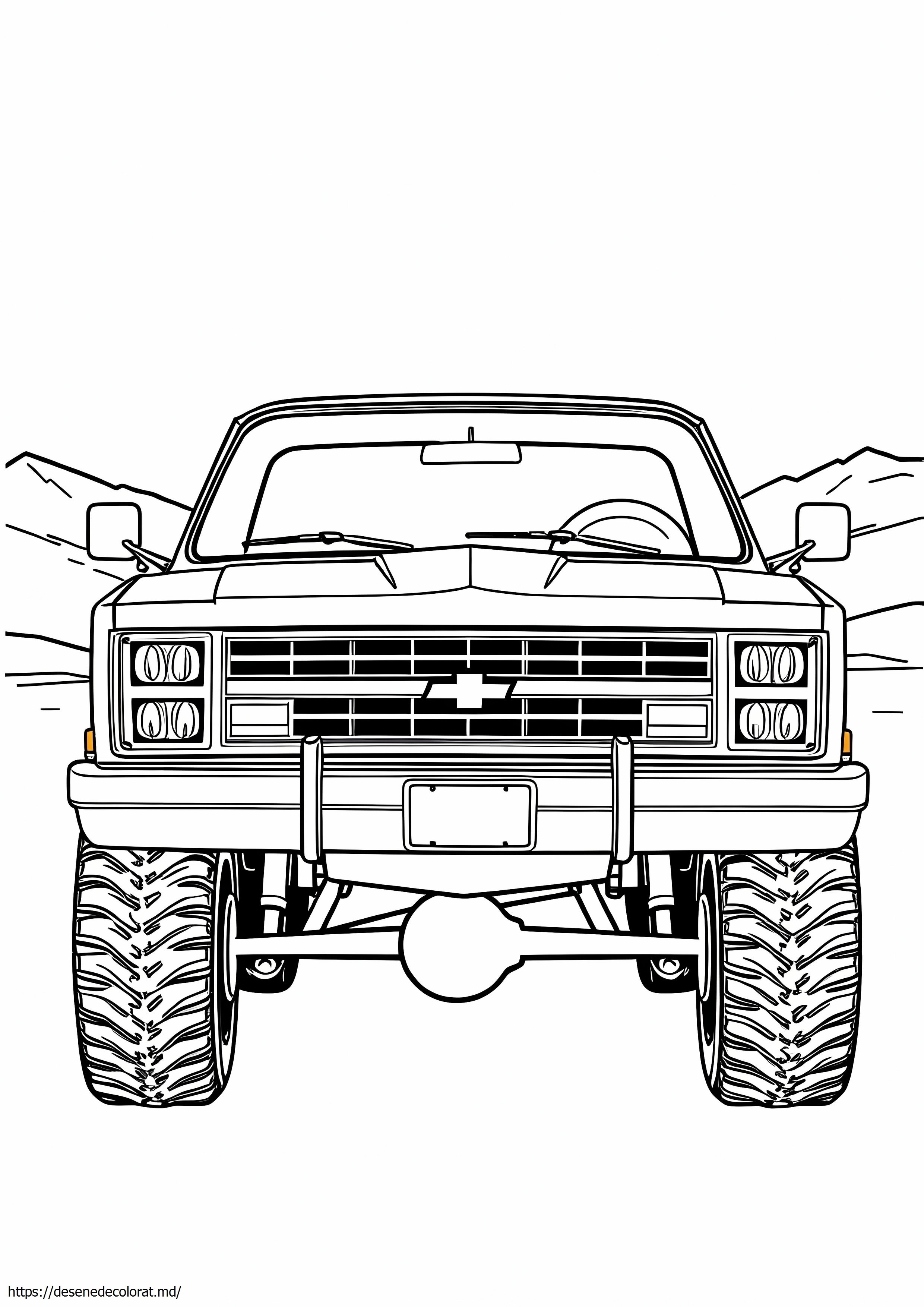 Pagina color de camion chevy din 1986