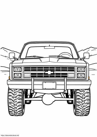 Pagina color de camion chevy din 1986