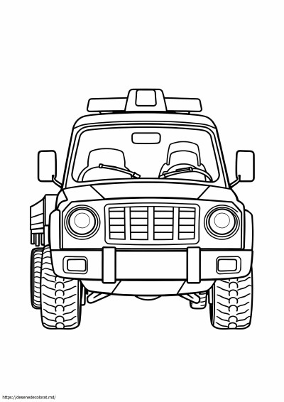 Camion mașină de poliție realistă