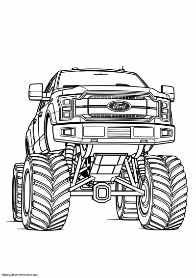 Camion Ford ridicat cu cricul