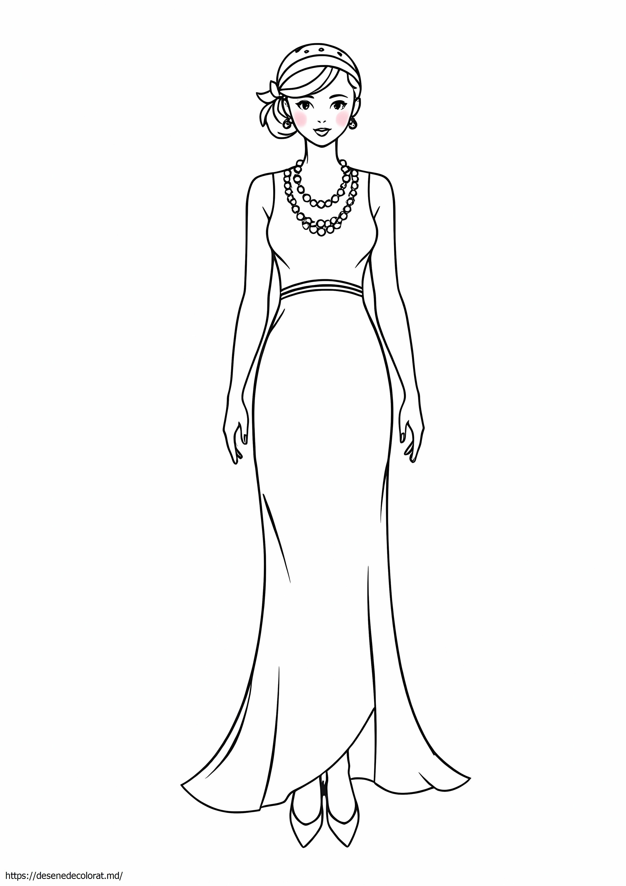 1920 rochie pagini color simple
