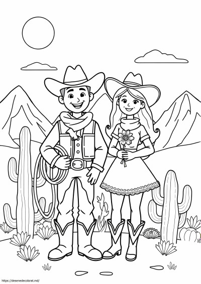 Cowboy și cowgirl