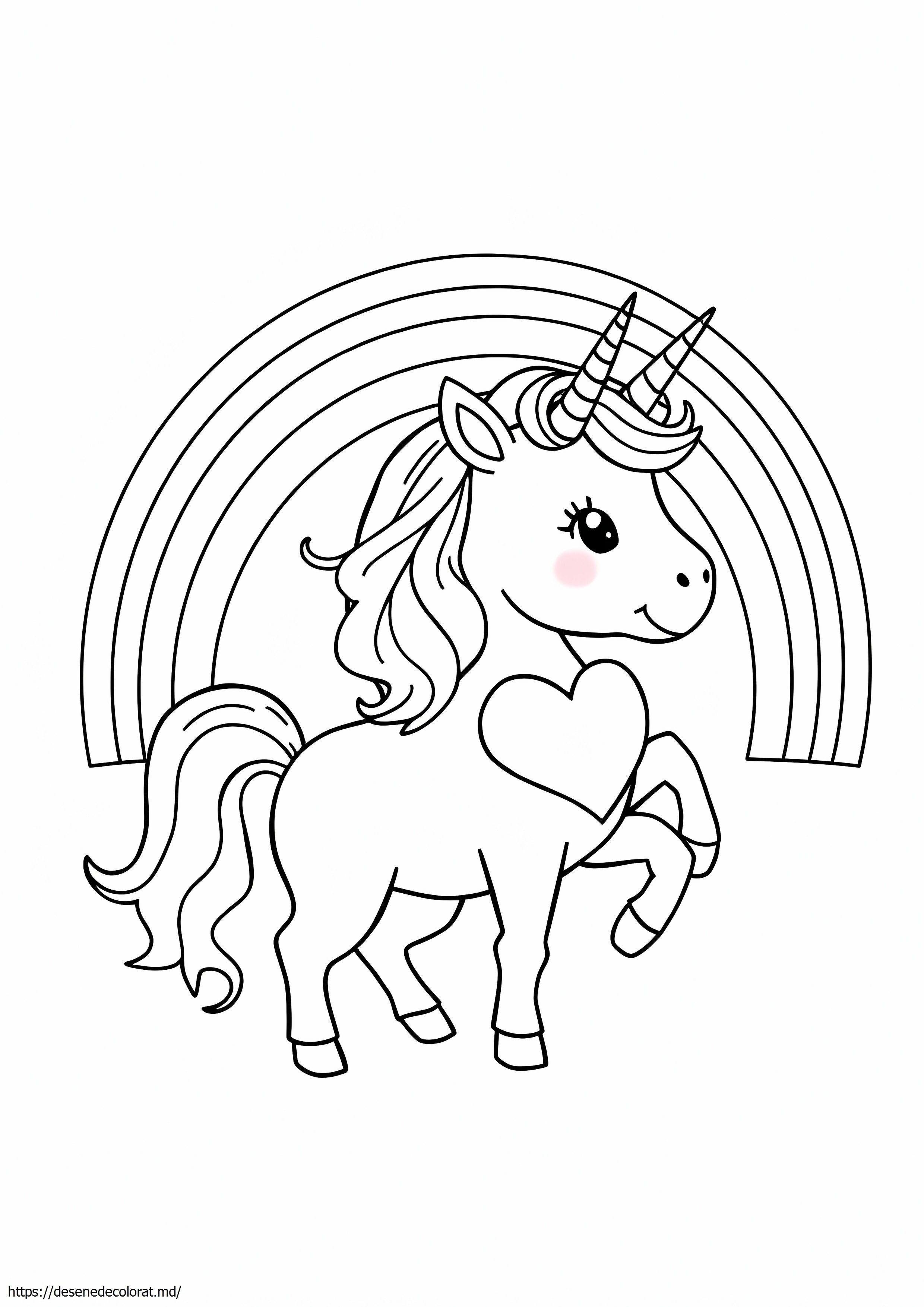 Inima curcubeu de unicorn