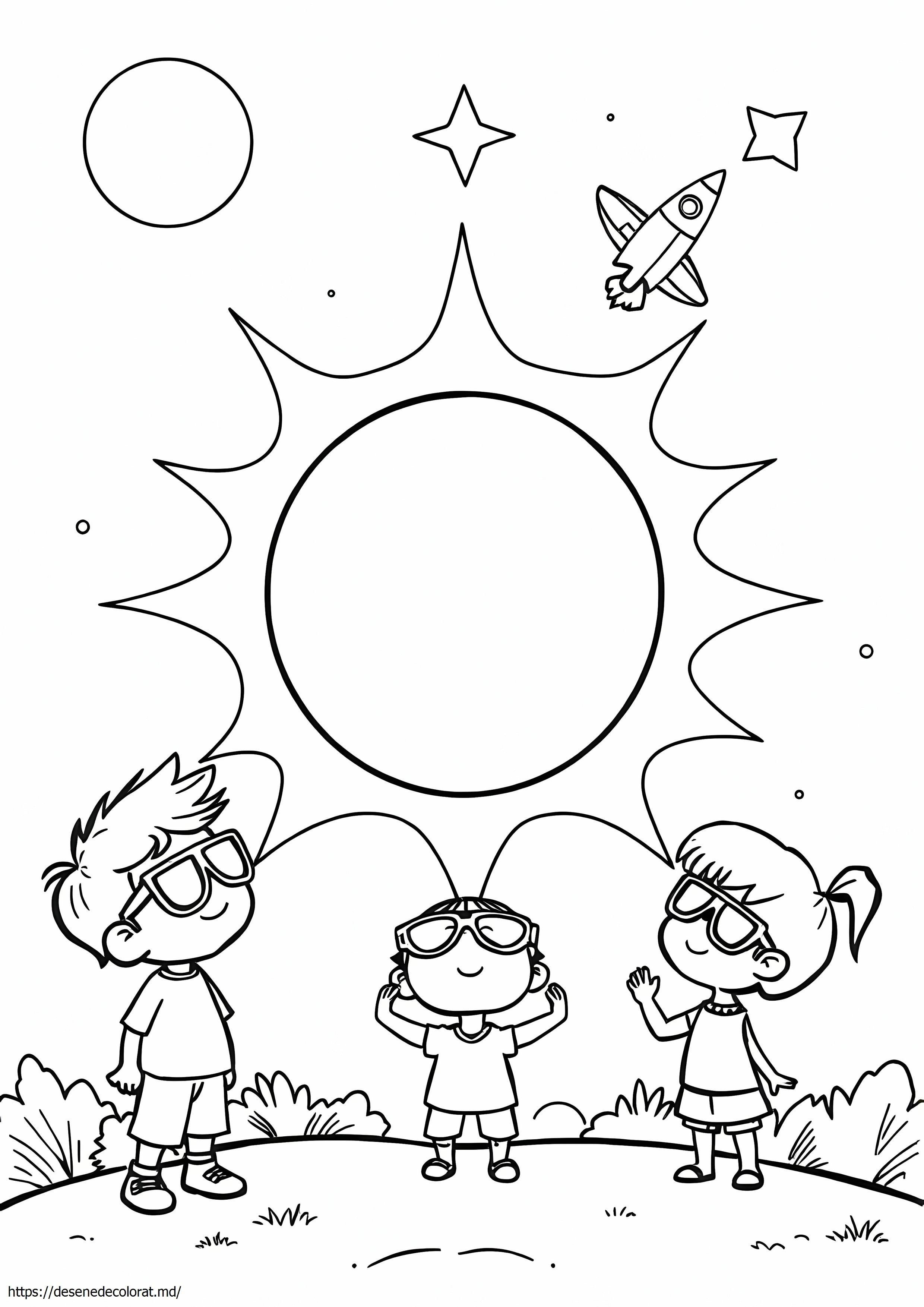 Eclipsa de soare pentru copii