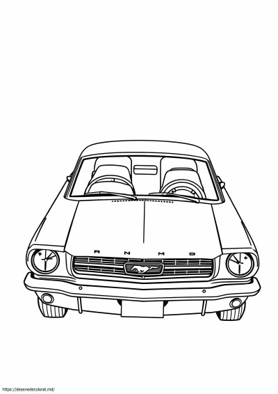 Pagina color mustang din 1966