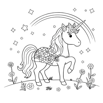 Unicorn desen de colorat