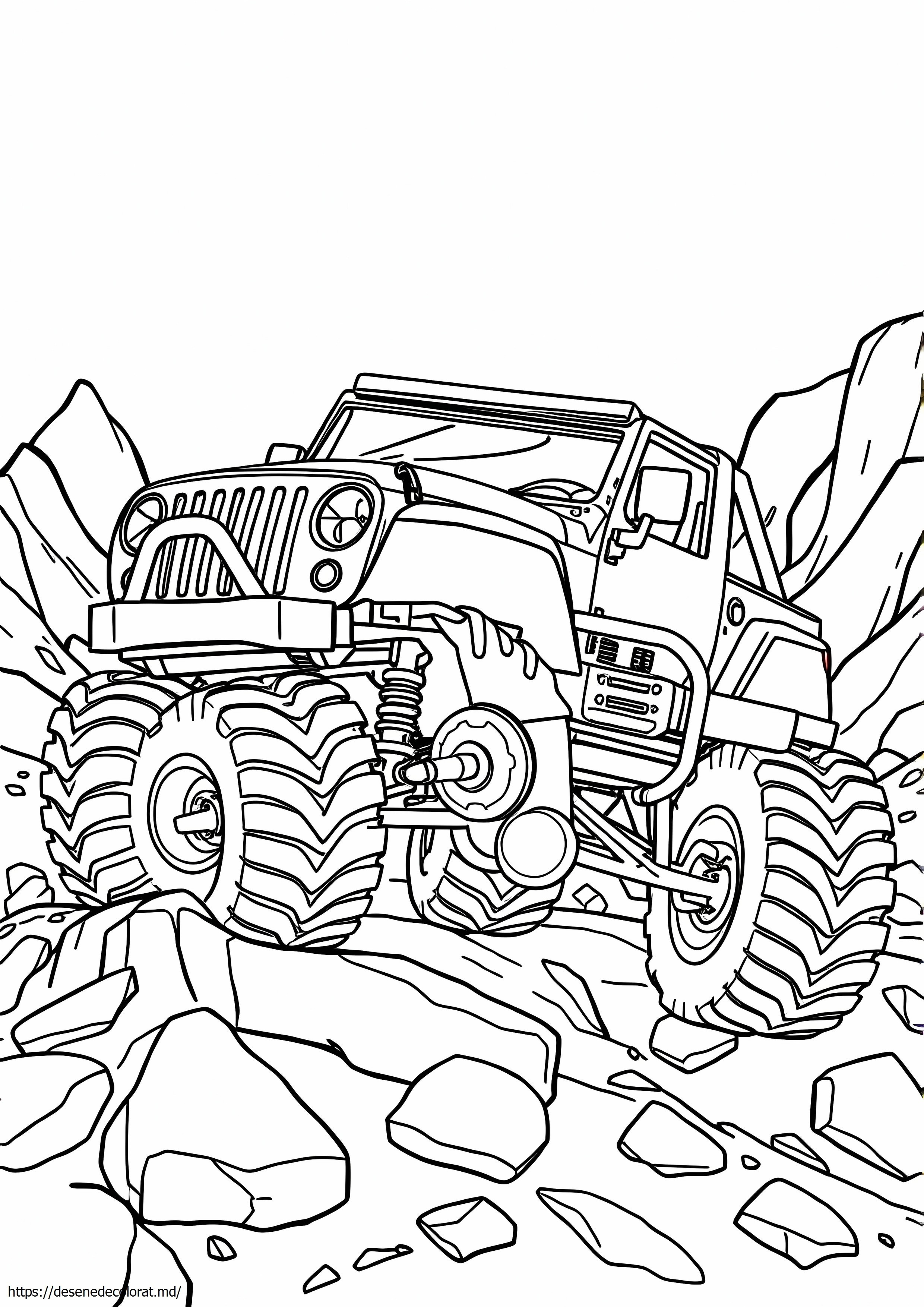 Jeep cu șenile de stânci
