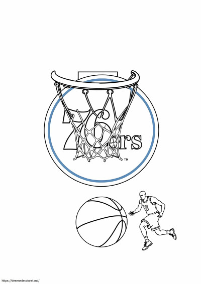 Logo 76ers alb-negru