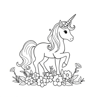 Fișe de colorat cu unicorn