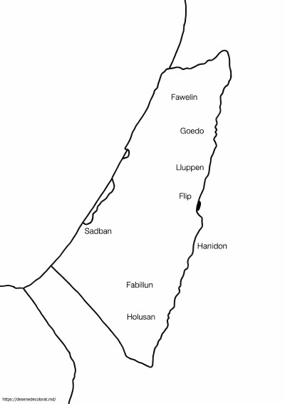Harta celor 12 triburi ale Israelului