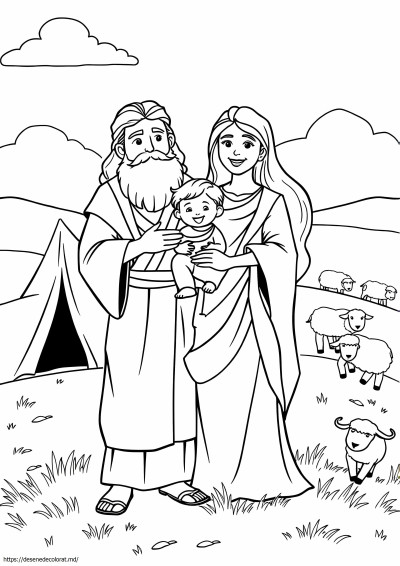 Abraham si sarah cu issac