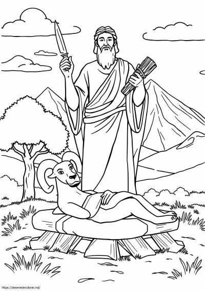 Abraham oferă lui Isaac
